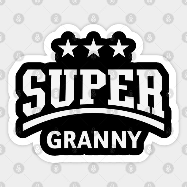 Super Granny (White) Sticker by MrFaulbaum